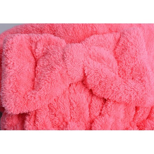 MAYOUTH Microfiber Hair Drying Towels for Kids Head wrap with Bow-Knot Shower Cap Hair Turban hairWrap Bath Cap for Curly Long & Wet Hair Gift for Little Girls, Kids Shower Cap (Red)