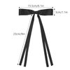 WantGor Hair Clips, Women Tassel Ribbon Bowknot Hair Bows Clip Ponytail Holder Hair Accessories Hair Ribbon Ties with Long Tail (Black)