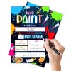 ANYEMW 4x6 Paint Birthday Invitations, Art Party Decorations, Glow Party Supplies, Art Birthday Party, Kids Birthday Invitations, 20 Cards with 20 Envelopes.(38)