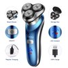 Hatteker Electric Shaver for Men Trimmer for Men Cordless Rechargeable Beard Nose Hair Face Trimmer Rotary Razor USB Groomer Waterproof Wet Dry 4 in 1