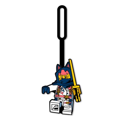 Lego Ninjago Silicone Luggage Tag for Travel, Suitcase, Backpack, Summer Beach Bag - Sora (53345) with writable Surface on Back for ID Identification. Measures Approx. 6.5"