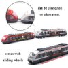 OTONOPI Toy Train Set High Speed Locomotive Engine Die Cast Model Car Sliding Linked Subway Bullet Train Set for Kids Pack of 3