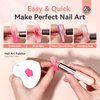 SAVILAND 2PCS Silicone Nail Brush: Reusable Chrome Nail Powder Applicator Nail Brush for Ombre Aura Nails Ombre Nail Brush Nail Art Gradient Painting Brush for beginners