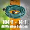 FUNJEE 1/2" 15 FT Outdoor Garden Hose for Lawns, Boat Hose, Flexible and Durable,No Leaking, GHT Fitting for Household (Green, 15FT)