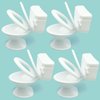 PRETTYLIFE 4PCS Miniature Toilet Seat for 1:12 Mini Dollhouse Bathroom Accessories Micro Landscape Scene Decoration