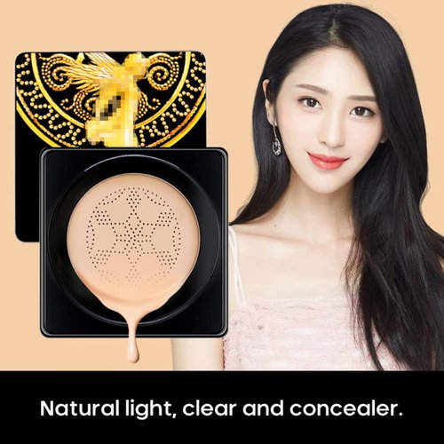 HABOHUSE Kakaxi Mushroom Head Air Cushion Cc Cream, Heykomi Air Cushion Cc Cream, Heykomi Cc Cream, Heykomi New Mushroom Head Air Cushion Cc Cream Foundation (ivory)