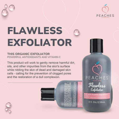 Exfoliating Face Wash (8 oz) - Vegan Face Exfoliator Scrub with Blueberry, Coffee Bean, Vitamin C - Gentle Facial Exfoliator - Facial Scrub Exfoliator for All Skin Types - *Flawless Exfoliator*