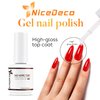 Nicedeco Hema Free No Wipe Gel Top Coat and Base Coat Set 2 Pcs 15ml Low Odor Cruelty Free Vegan Gel Nail Polish Glossy Shine Long Lasting Gel Base Top Coat