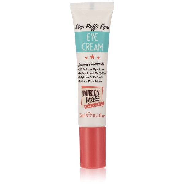 Dirty Works Stop Puffy Eyes Perfecting Eye Cream - Boosted with a Proven Eye Tightening Peptide, Stimulating Caffeine to Improve Circulation and Light Reflectors to Help Brighten Dark Circles