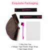 Isshin Beauty Wig Grip Cap Women Adjustable: Wig Gripper with Ear-Cutouts Natural Lace Edge - Gluless Non Slip-Off Band with Velcro No-Headache Comfortable Breathable (Brown)