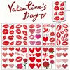 10 Sheet Valentines Day Temporary Tattoo Stickers Rose Angel Red Heart Lip Semi Permanent Fake Tattoos Valentine's Day Decorations Body Stickers for Party Favors Stickers Party Games Gifts Decorations