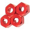 Vgoohobby Metal 12mm Wheel Hex Hub Drive Adapters with Pins Screws Compatible with 1/10 Arrma Senton Granite Typhon Vorteks 3S Big Rock RC Car (Red)