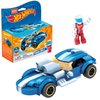 MEGA Construx Hot Wheels Race Car Building Toys Set, Twin Mill with 111 Pieces, 1 Micro Action Figure Driver, Blue, Kids Ages 5+ Years