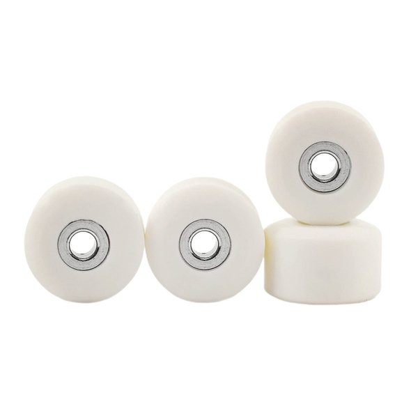 Teak Tuning Apex 71D Urethane Fingerboard Wheels, New Street Shape, 7.7mm Diameter, Ultra Spin Bearings - Made in The USA - Cream Colorway