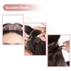 DOORES 2 Pieces Hair Clips for Extensions 6-Teeth U-Shape Metal Snap Clips 30mm 1.2g/pc Hair Extensions Clips for Hair Extensions with Soft Rubber Dark Brown Color (Brown)
