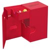 Ultimate Guard Flip 'n' Tray 80+, Deck Case for 80 Double-Sleeved TCG Cards + Dice Tray, Red, Independent Magnetic Closure & Microfiber Inner Lining