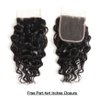 Malaysian Water Wave Bundles with Closure 12A Bundles Human Hair Ocean Wave Wet & Wavy Human Hair Bundles with Lace Closure 100% Human Hair Extensions Remy Hair Bundles (8 8 8+8inch)