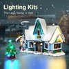 DALDED LED Lighting Kit for Lego Icons Santa's Visit, LED Light Compatible with Lego 10293 Building Block Models (Not Include Lego Set)
