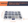 HOPLEX 522PCS RC Screws Kit Reapir Tool Box Set Hardware Fasteners RC Hobby Universal Spare Accessories for Traxxas Tamiya Axial Redcat HPI SCX10 Losi 1/8 1/10 Scale RC Cars Crawler Parts
