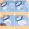 Mabor 2pcs Loose Powder Containers Powder for Women Girls Empty Face Powder Compact Powder Puff Container with Mirror Empty Reusable Powder Case