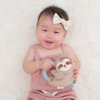 Itzy Ritzy - Ritzy Rattle Pal with Teether - Baby Teething Toy Features A Minky Plush Character, Gentle Rattle Sound & Soft Teether Toy for Newborn (Sloth)