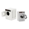 Dollhouse Miniature Washing Machine 1:12 Furniture Appliance Model Laundry Machine Mini House Washer Decoration Accessories Openable Lid Washer Dryer (Plastic)