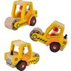 Wooden Push Car Toys for Infants 12-18 Months, 2 Pcs Baby Vehicle Toys Hand Push Car Toys for 1 2 Year Old Boys Girls (Cement Truck + Road Roller car)