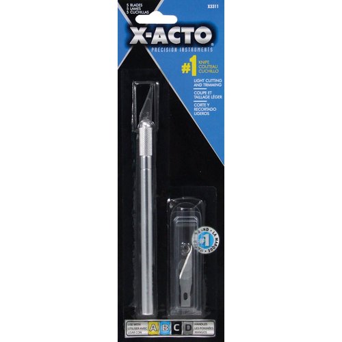 Elmer's X-ACTO X3311 N0. 1 Precision Knife With 5 No. 11 Blades, #1 Knife