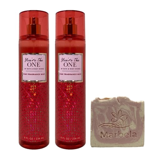 Bath & Body Works You're The One Fine Fragrance Mist 2 Pack with a Himalayan Salts Springs Sample Soap