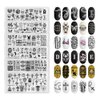 6 Pcs Nail Plates Stamping Set Rose Snake Butterfly Egyptian Cross Nail Art DIY Stamping Template
