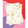 xo, Fetti Golden Birthday Temporary Tattoos - 50 gold styles | Birthday Party Decorations, Fun Birthday Girl Party Favors, HBD, Older Wiser Hotter, Fifty and Fabulous, Funny Bday Gift