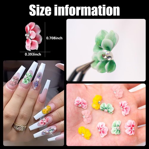 XEAOHESY 10pcs Camellia Flower Nail Charms 3D Flower for Nails Resin Petal Three-Dimensional Relief Flower Nail Art Charms for Acrylic Nails Nail Flowers Charms for Women Nail Art Accessories