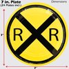 Havercamp Railroad Paper Party Plates (24 pack) 7 inch Round Dessert Plates Great for Serving Cake at Train Themed Events, Kid's Birthday Party, Train Collectors