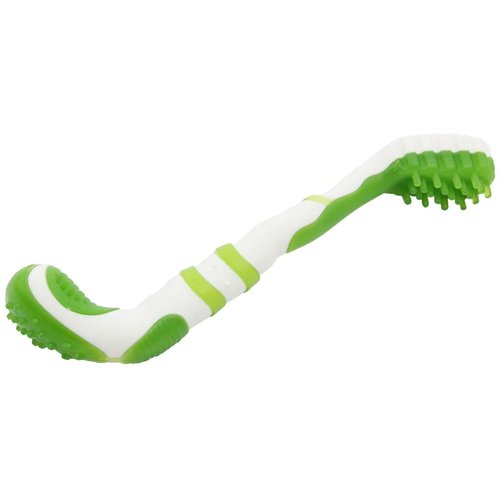 212 Main Denta-Brush TPR Durable Tooth Brush & Dog Toy Green - One Size