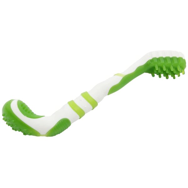 212 Main Denta-Brush TPR Durable Tooth Brush & Dog Toy Green - One Size