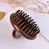 TAN MUJIANG Massage Hair Comb Round Shape Inserted Teeth Kingwood