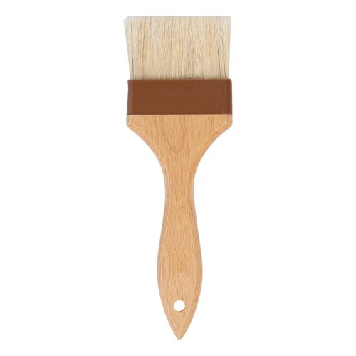 Restaurantware Pastry Tek 3 Inch Wide Buttering Brush 1 Boar Bristle Pastry Brush - Hardwood Handle Built-In Hanging Hole Wood Basting Brush Sturdy Ferrule For Glazing And Basting