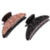 Lurrose 2pcs Rhinestones Beads Hair Claw Clip Shiny Glitter Resin Hair Jaw Clips Elegant Crystal Non-slip Hair Barrettes for Women and Girls