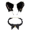 RUITASA Cat Ear Hairpins, Hairpin Bells for Girl Kitten Bunny Hair Clip Head Band for Christmas Ornaments(Black)