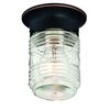Design House 587238 Jelly Jar 1-Light Indoor/Outdoor Flush Mount Ceiling Light, Oil Rubbed Bronze