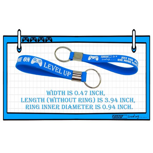 OriniPlay 24 Video Game Party Rubber Keychains Game Handle Birthday Party Supplies Decorations Prize Goodie Bag Favors Keychain