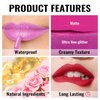Oulac Matte Liquid Pinky Purple Lipstick for Women, Long Lasting Lipstick Waterproof Lip Stain, No Transfer, Creamy High Pigmented Formula with Rose Oil, Vegan & Cruelty-Free, Light Purple M14