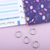 HAUTOCO 100pcs 0.75 Inch Loose Leaf Binder Rings, 3/4" Nickel Plated Metal Book Rings Keychain Key Rings for Flash Cards, Index Cards, Notebooks, School, Office, Home