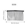 Lawie 30 Pack Bulk 15 Teeth Silver Gold Black Metal Side Hair Combs Wire Twist Slide Hair Clips Wedding Bridal Veil Combs Decorative Headpiece French Twist Bun Holder Accessories for Women (Black)