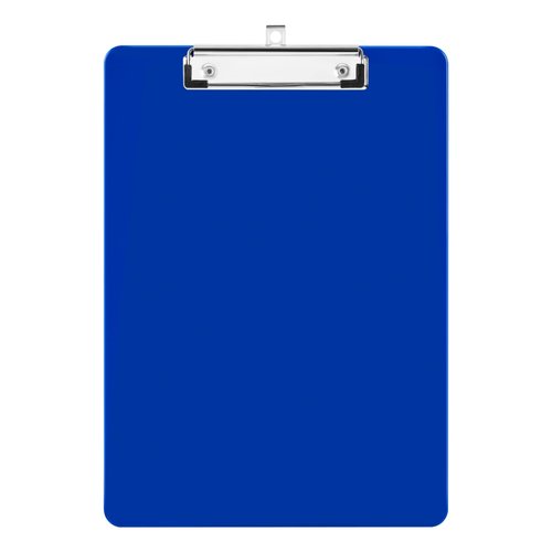 Deli Plastic Clipboard, Clipboards with Low Profile Clip, Standard A4 Letter Size Clipboard for Office, Nurses, Students, and Women, Size 12.4 ×9 Inch, Blue
