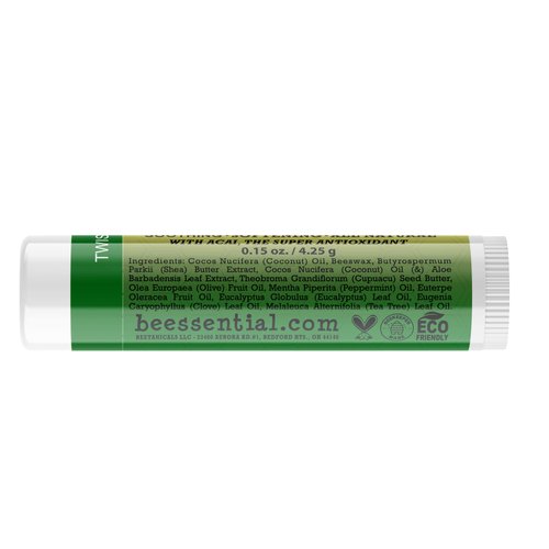 Beessential Natural Bulk Lip Balm, Peppermint, 18 Pack | For Men, Women, and Children. Great for Gifts, Showers, & More