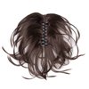 IMISSU Handmade Braid Claw Ponytail Hairpiece Clip in Hair Extensions Pony Tail Hair Pieces (Chocolate Brown)