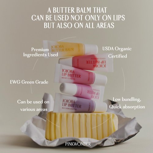 PINKWONDER Jojoba Lip Butter (Bright Coral 02)