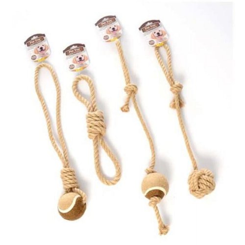 212 Main Jute Rope Dog Toy - 4 Assortments - Case of 48