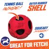 Nerf Dog Bash Rubber Wrapped Tennis Ball Dog Toy, Lightweight, Durable and Water Resistant, 2 Inches, for Small/Medium Breeds, Single Unit, Red